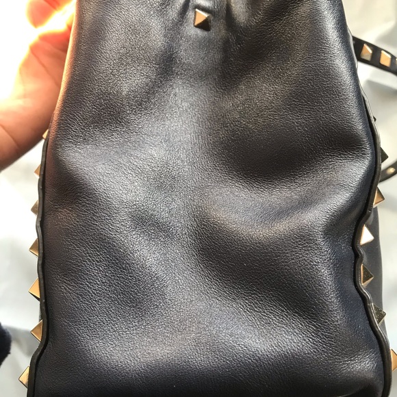 Valentino Rockstud Trapeze Tote Small Navy EUC - Picture 9 of 13